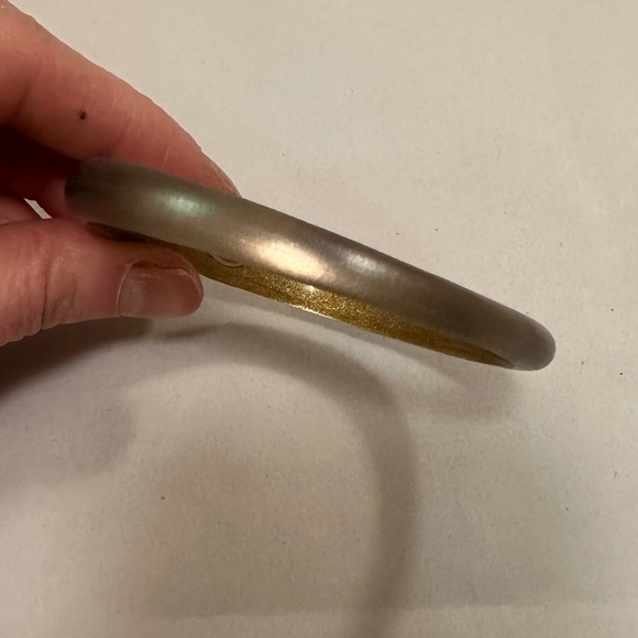 Alexis Bittar Lucite Skinny Bangle Bracelet 🤎Golden Brown🤎 - Picture 4 of 5